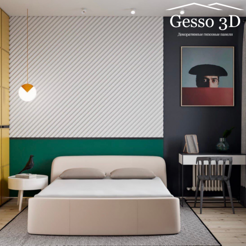 Гипсовая 3D панель Консул 4 диагональ купить в Decoro-Gesso.ru