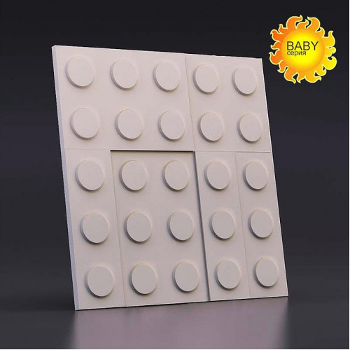 Гипсовая 3D панель Конструктор купить в Decoro-Gesso.ru