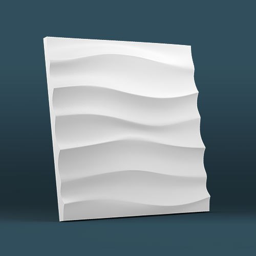 Гипсовая 3D панель Волна горизонтальная крупная купить в Decoro-Gesso.ru