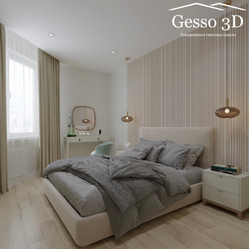 Гипсовая 3D панель Рейка Тикс купить в Decoro-Gesso.ru