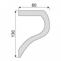 Гладкий гипсовый Карниз Decoro-Gesso К100