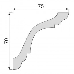 Гладкий гипсовый Карниз Decoro-Gesso К103