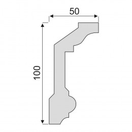 Гладкий гипсовый Карниз Decoro-Gesso К105