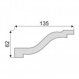 Гладкий гипсовый Карниз Decoro-Gesso К106