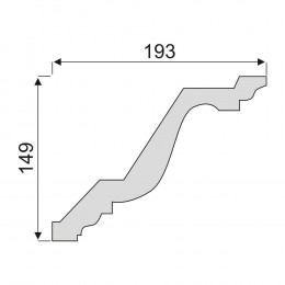 Гладкий гипсовый Карниз Decoro-Gesso К107
