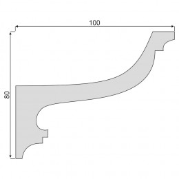 Гладкий гипсовый Карниз Decoro-Gesso К10