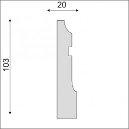 Плинтус Decoro-Gesso ПС1