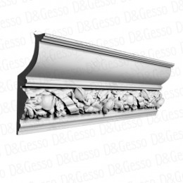 Потолочный Карниз с декором КД Decoro-Gesso 1