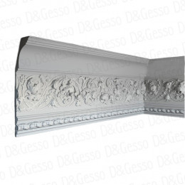 Потолочный Карниз с декором КД Decoro-Gesso 10