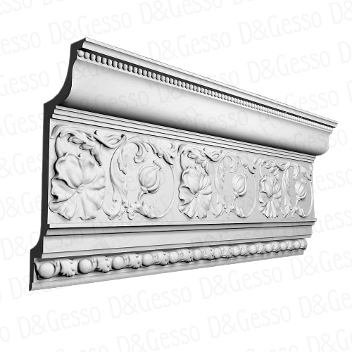 Потолочный Карниз с декором КД Decoro-Gesso 12