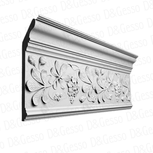 Потолочный Карниз с декором КД Decoro-Gesso 7
