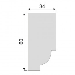 Гладкий Молдинг Decoro-Gesso М107