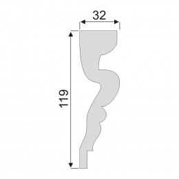 Гладкий Молдинг Decoro-Gesso М117