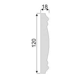 Гладкий Молдинг Decoro-Gesso М118