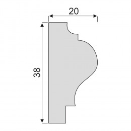 Гладкий Молдинг Decoro-Gesso М12
