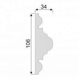 Гладкий Молдинг Decoro-Gesso М139