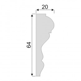 Гладкий Молдинг Decoro-Gesso М145