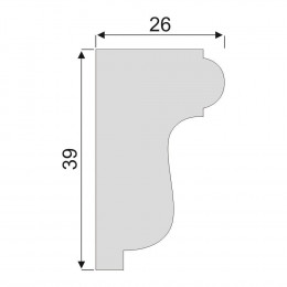 Гладкий Молдинг Decoro-Gesso М148