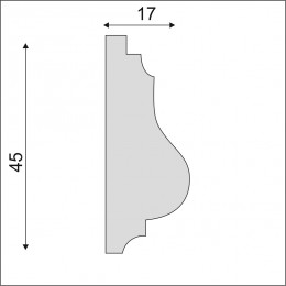Гладкий Молдинг Decoro-Gesso М152
