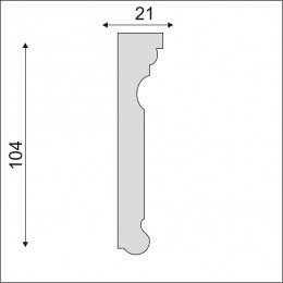 Гладкий Молдинг Decoro-Gesso М153
