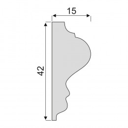 Гладкий Молдинг Decoro-Gesso М15