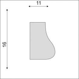 Гладкий Молдинг Decoro-Gesso М163