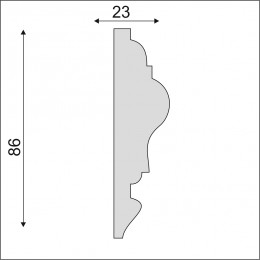 Гладкий Молдинг Decoro-Gesso М171