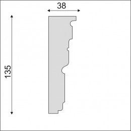 Гладкий Молдинг Decoro-Gesso М182