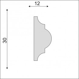 Гладкий Молдинг Decoro-Gesso М184