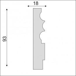 Гладкий Молдинг Decoro-Gesso М185
