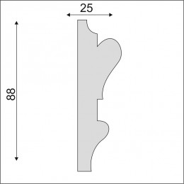 Гладкий Молдинг Decoro-Gesso М187