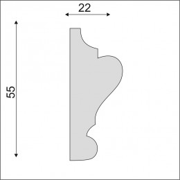 Гладкий Молдинг Decoro-Gesso М191