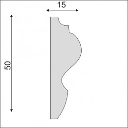 Гладкий Молдинг Decoro-Gesso М193