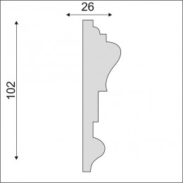 Гладкий Молдинг Decoro-Gesso М199