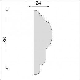 Гладкий Молдинг Decoro-Gesso М204