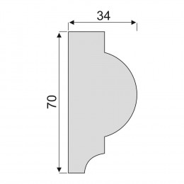 Гладкий Молдинг Decoro-Gesso М20