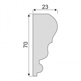 Гладкий Молдинг Decoro-Gesso М21