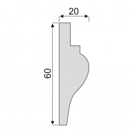 Гладкий Молдинг Decoro-Gesso М25