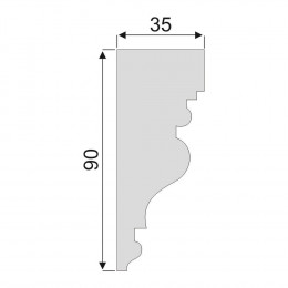 Гладкий Молдинг Decoro-Gesso М36