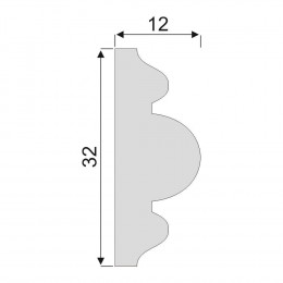 Гладкий Молдинг Decoro-Gesso М38