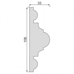 Гладкий Молдинг Decoro-Gesso М3