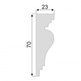 Гладкий Молдинг Decoro-Gesso М40