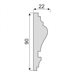 Гладкий Молдинг Decoro-Gesso М42
