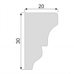 Гладкий Молдинг Decoro-Gesso М43