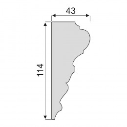 Гладкий Молдинг Decoro-Gesso М49
