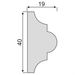 Гладкий Молдинг Decoro-Gesso М4