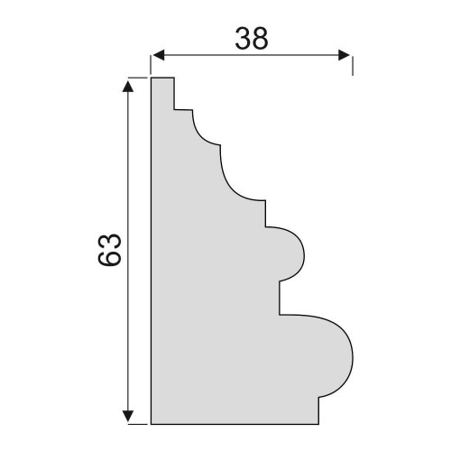 Гладкий Молдинг Decoro-Gesso М54