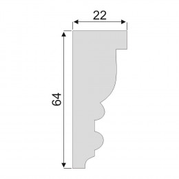 Гладкий Молдинг Decoro-Gesso М63