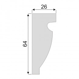 Гладкий Молдинг Decoro-Gesso М74