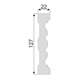 Гладкий Молдинг Decoro-Gesso М77